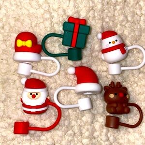Choose 1. Christmas Straw Toppers Brand New for your drinks Keep dust of…